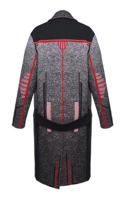 Shop Prada Structured Coat In Grey