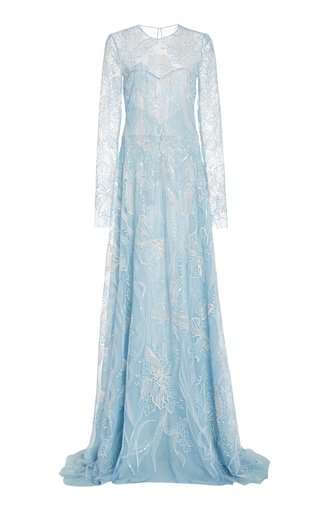floral lace gown