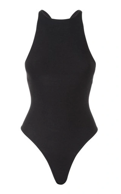 Shop Dodo Bar Or Tony Gathered Jersey Bodysuit In Black