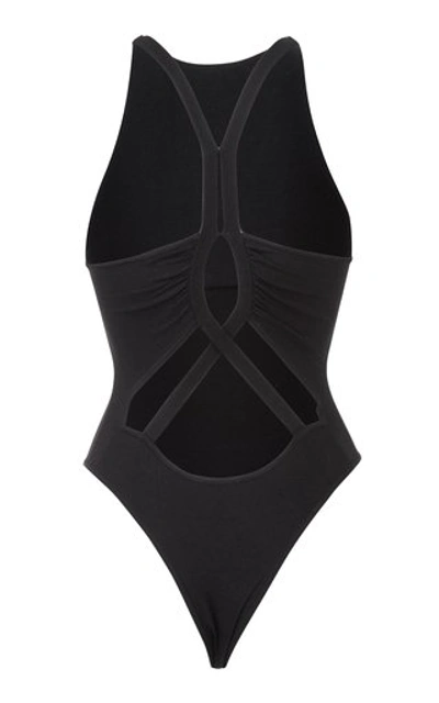 Shop Dodo Bar Or Tony Gathered Jersey Bodysuit In Black