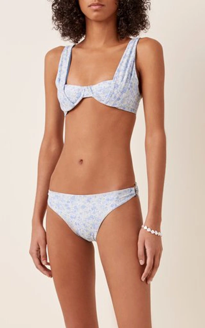 Shop Palm Cenit Bikini Top In Blue