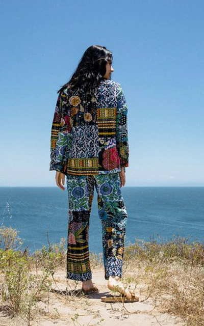 Shop Ciao Lucia Marco Patchwork Cotton Jacket In Multi
