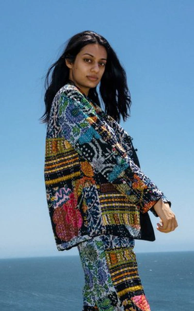 Shop Ciao Lucia Marco Patchwork Cotton Jacket In Multi