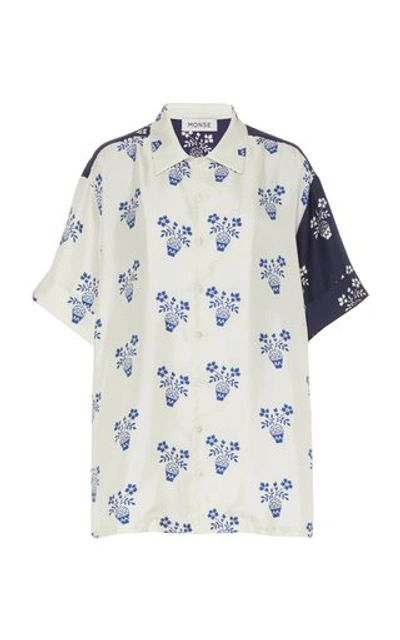 Shop Monse Flower Pot Havana Silk Shirt In Print