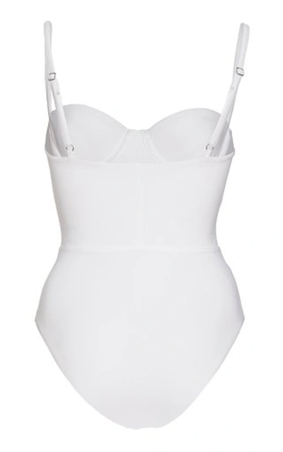 Shop Anemone Balconette One-piece Swimsuit In White