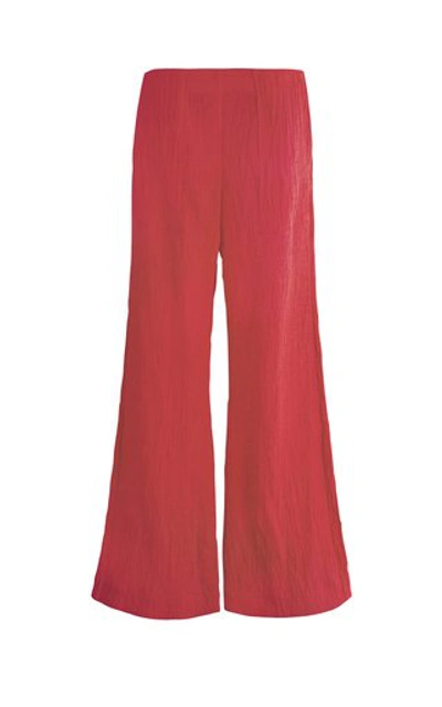 Shop Alix Of Bohemia Charlie Cotton Wide-leg Pants In Red