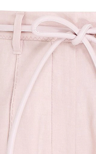 Shop Zimmermann Women's Luminous Linen-blend Shorts In Pink