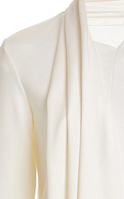 Shop Acler Women's Aster Draped Crepe Top In Ivory