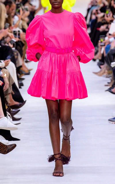 Shop Valentino Tiered A-line Mini Dress In Pink