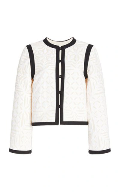 Shop Alix Of Bohemia Capucine Quilted Cotton Jacket In White