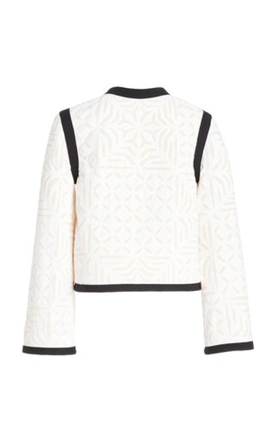 Shop Alix Of Bohemia Capucine Quilted Cotton Jacket In White