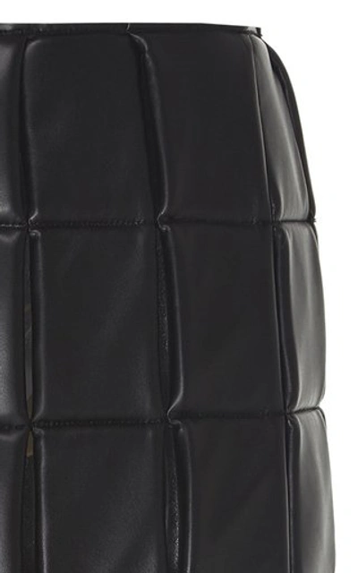 Shop A.w.a.k.e. Quilted Faux-leather Midi Skirt In Black