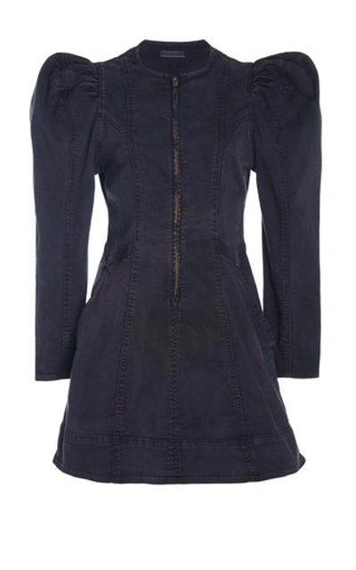 Shop Ulla Johnson Wren Stretch Denim Dress In Black