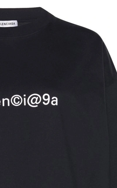 Shop Balenciaga Oversized Logo-print T-shirt In Black/white
