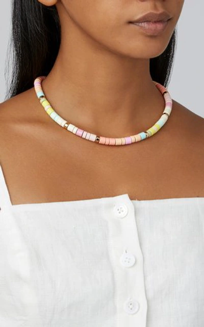 Shop Roxanne Assoulin Soft Serve Candy Enamel Necklace In Multi