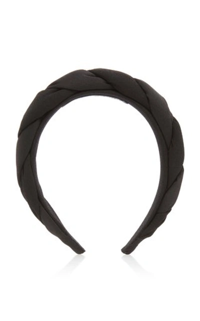 Shop Sophie Buhai Classic Twisted Silk Headband In Black