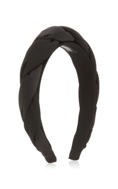Shop Sophie Buhai Classic Twisted Silk Headband In Black