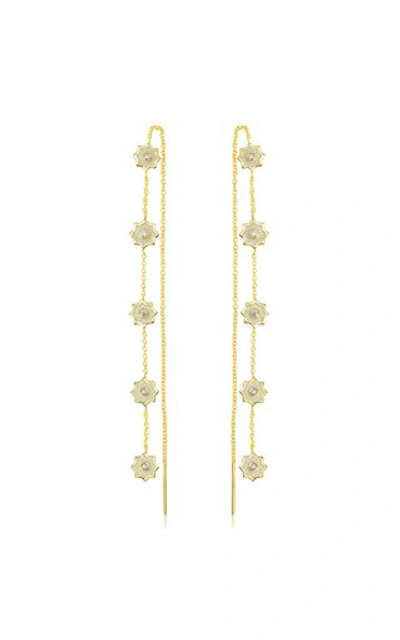 Shop Amrapali Star-enameled 18k Yellow Gold Earrings