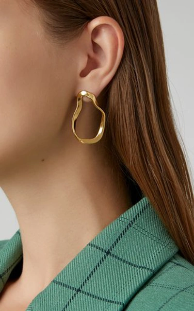 Shop Agmes Women's Small Vera Gold Vermeil Earrings