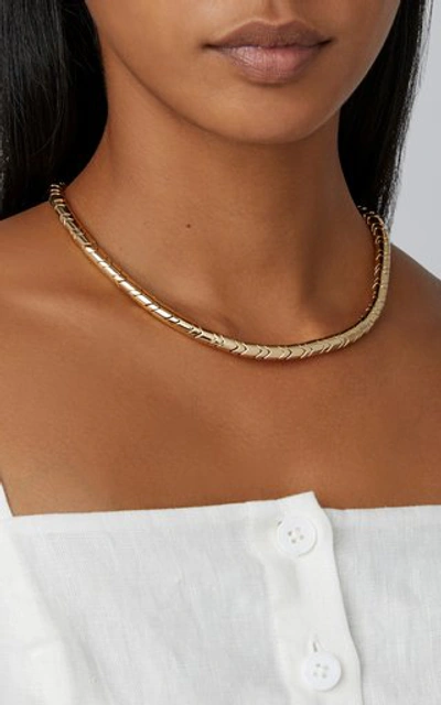 Shop Roxanne Assoulin Peacoat Wave Gold-tone Necklace