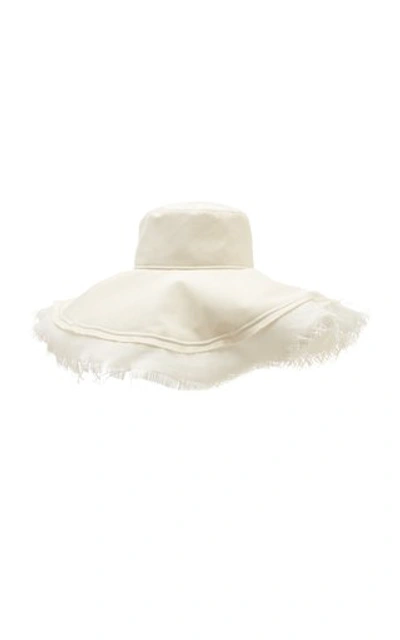 Shop Etro Fringe-trimmed Cotton Sun Hat In White
