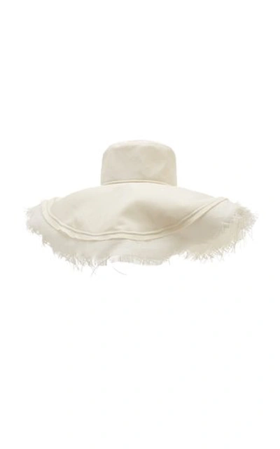 Shop Etro Fringe-trimmed Cotton Sun Hat In White