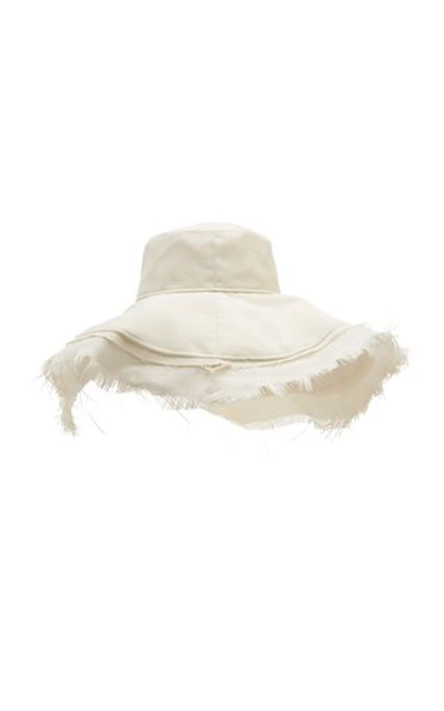 Shop Etro Fringe-trimmed Cotton Sun Hat In White