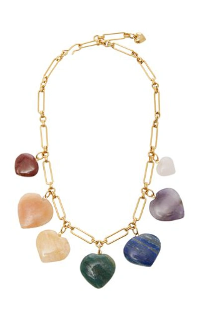 Shop Brinker & Eliza Carpe Diem Multi-stone Heart Necklace
