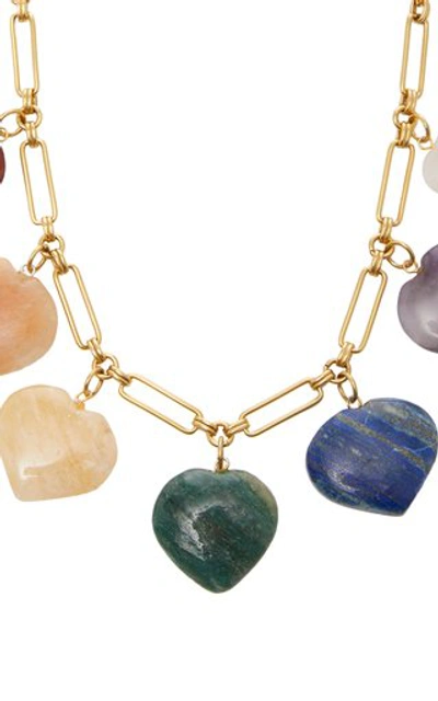 Shop Brinker & Eliza Carpe Diem Multi-stone Heart Necklace