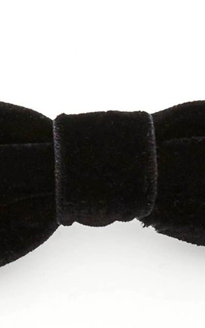 Shop Sophie Buhai Classic Bow Velvet Barrette In Black