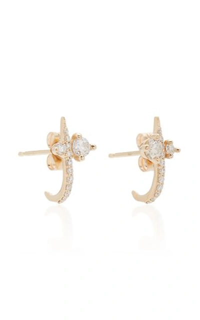 Shop Sophie Ratner 14k Gold Diamond Earrings