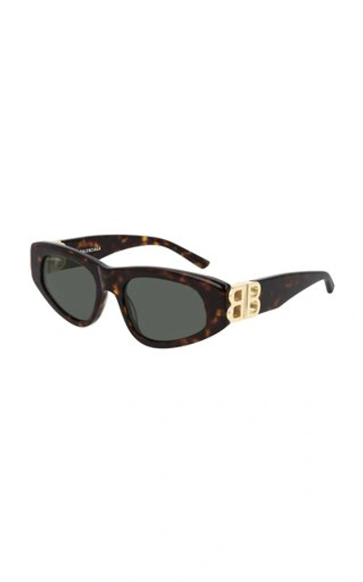 Shop Balenciaga Women's Dynasty Cat-eye Acetate Sunglasses In Brown,pink