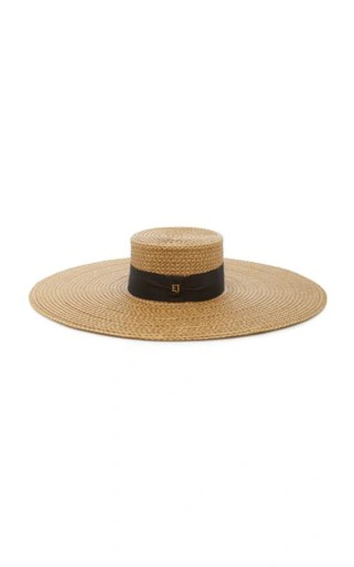 Shop Eric Javits Bey Oversized Woven Hat In Neutral
