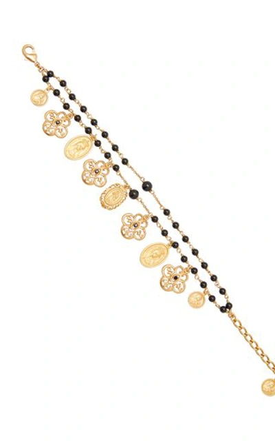 Shop Dolce & Gabbana Gold-plated And Beaded Bracelet