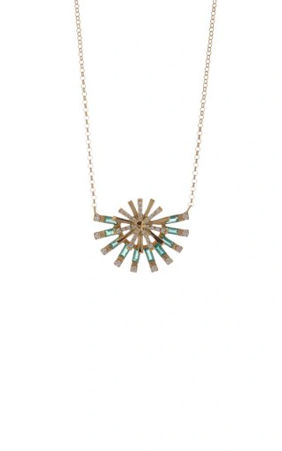 Shop Carol Kauffmann Sunshine 18k Gold Emerald And Diamond Necklace