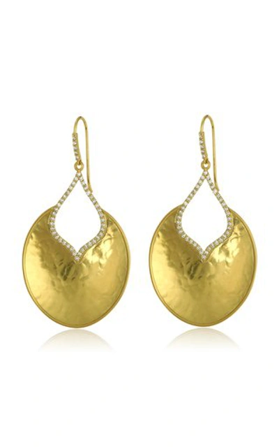 Shop Amrapali Women's Kalika Open 18k Yellow-gold And Diamond Raindrop Earrings