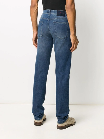 Shop Kiton Short Denim Jeans In Blue