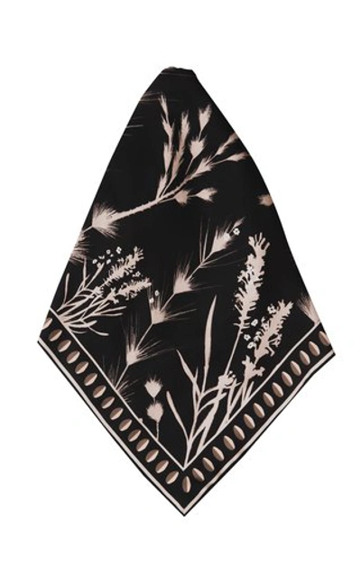 Shop Andres Otalora Aby Large Printed Scarf In Black