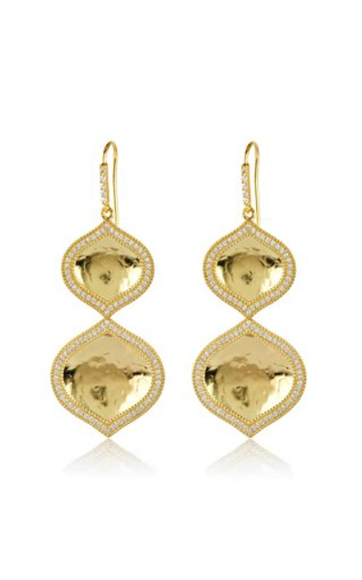 Shop Amrapali Women's Double Pallavi 18k Yellow-gold And Diamond Drop Earrings