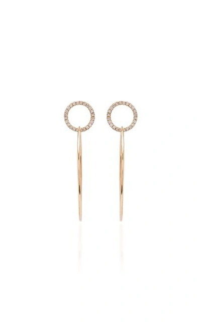 Shop Sophie Ratner 14k Gold Pavé-diamond Hoop Earrings
