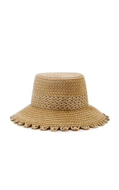 Shop Eric Javits Squishee Mita Woven Hat In Neutral