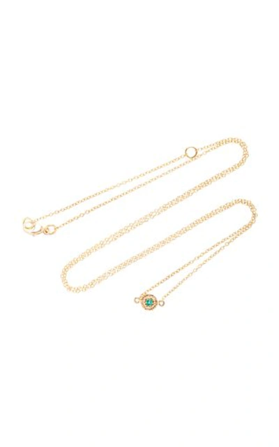 Shop Octavia Elizabeth Women's 18k Gold Emerald Necklace In Green