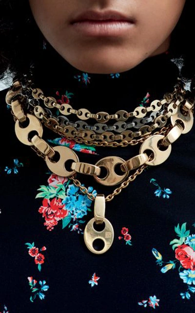 Shop Rabanne Chunky Eight Chain-link Necklace In Gold