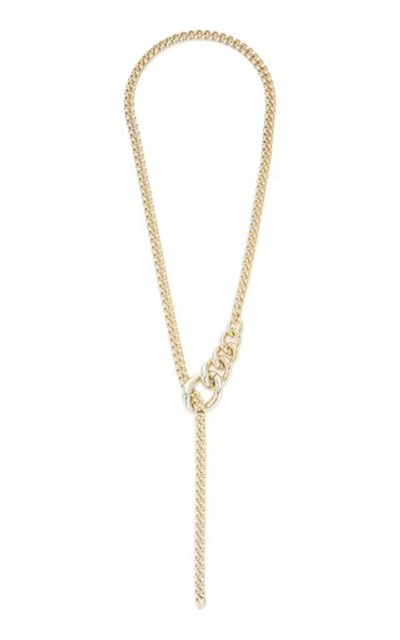 Shop Rosantica Canasta Pearl Drop Necklace In Gold