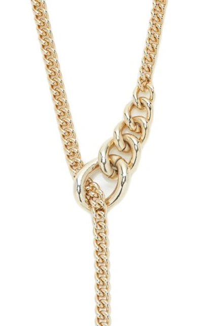 Shop Rosantica Canasta Pearl Drop Necklace In Gold