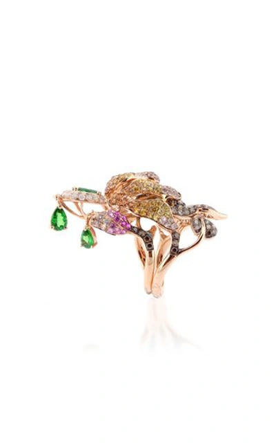 Shop Wendy Yue 18k Rose Gold Multistone Ring