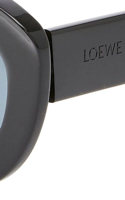 Shop Loewe Cat-eye Acetate Sunglasses In Black