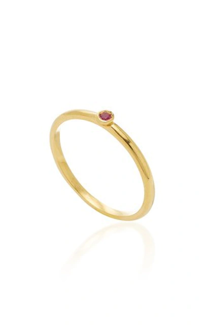 Shop Octavia Elizabeth 18k Gold Ruby Ring In Red