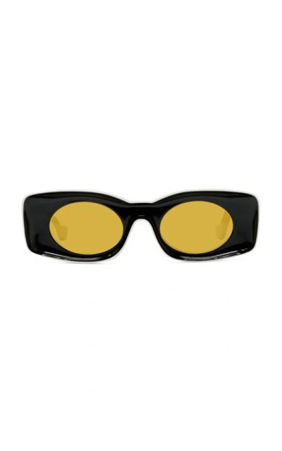 Shop Loewe Paula's Ibiza Square-frame Acetate Sunglasses In Black