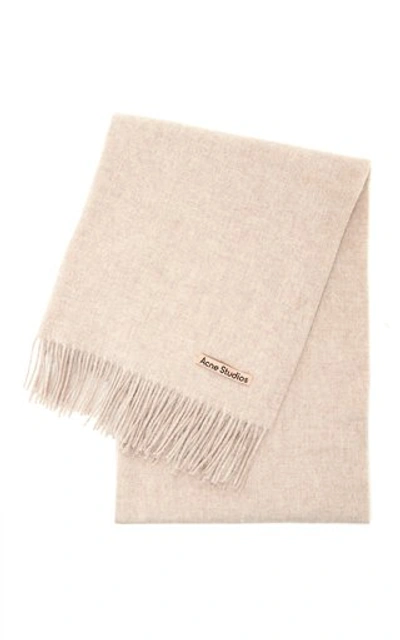 Shop Acne Studios Canada New Wool Scarf In Light Grey